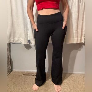Black Flared fleece lined Yoga Pants